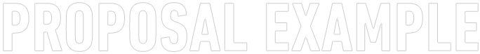 PROPOSAL EXAMPLE